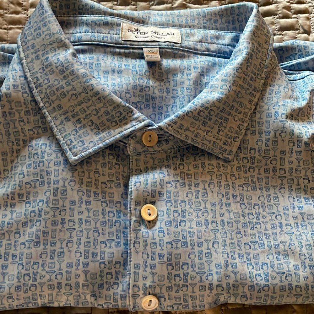 Peter Millar Size XL Blue and light blue colors
